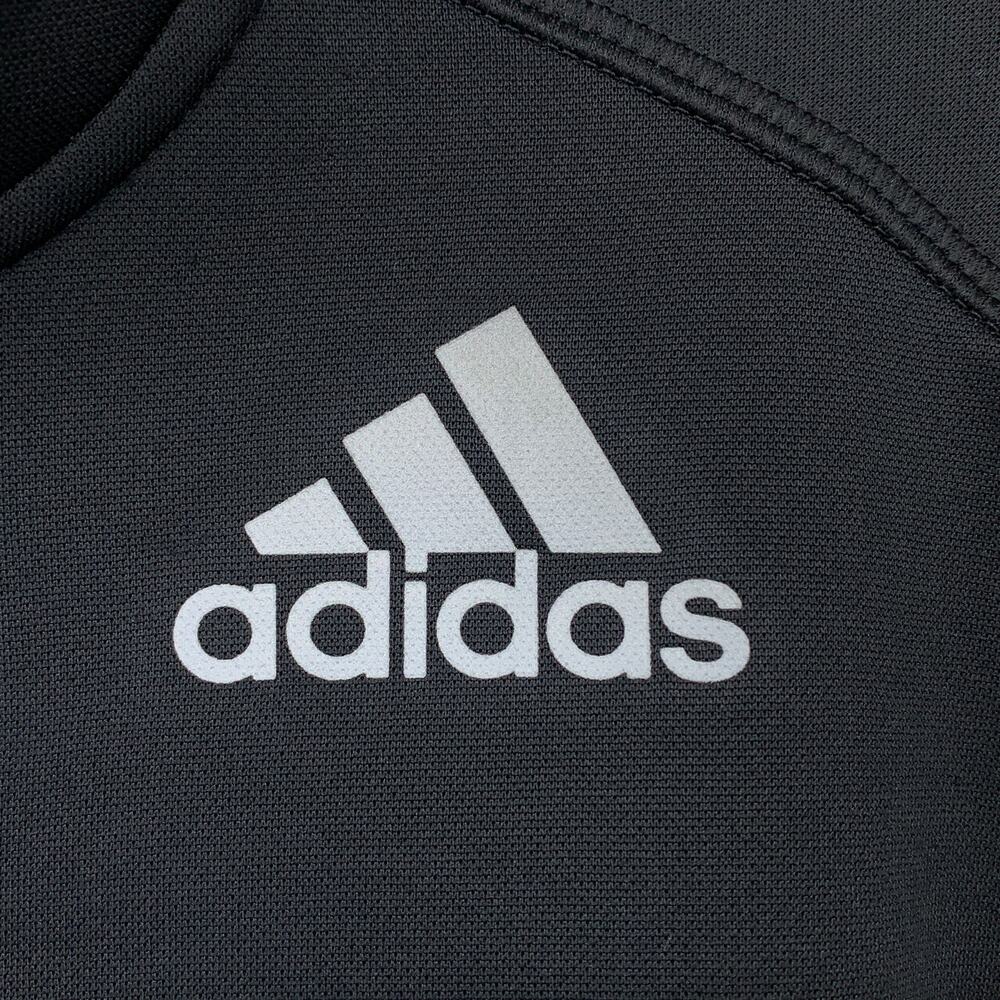Adidas Pullover Long Sleeve Shirt Mens Size Large 1/4 Zip Black Mock Neck *FLAWS - Picture 6 of 9